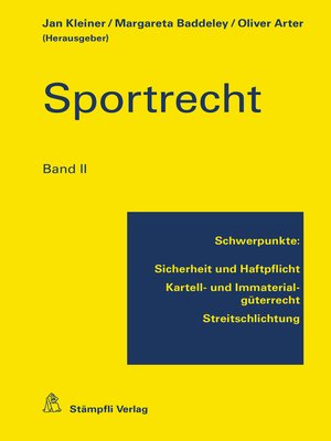 cover image of Sportrecht, Band II
